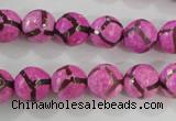 CAG5348 15.5 inches 10mm faceted round tibetan agate beads wholesale