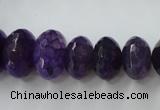 CAG5414 8*12mm – 13*22mm faceted rondelle dragon veins agate beads