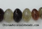 CAG5418 8*12mm – 13*22mm faceted rondelle dragon veins agate beads