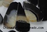 CAG5469 15.5 inches 25*35mm - 30*60mm freeform agate gemstone beads