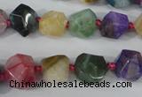 CAG5491 15.5 inches 13*13mm faceted nuggets agate gemstone beads