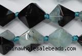 CAG5498 15.5 inches 18*18mm faceted bicone agate gemstone beads