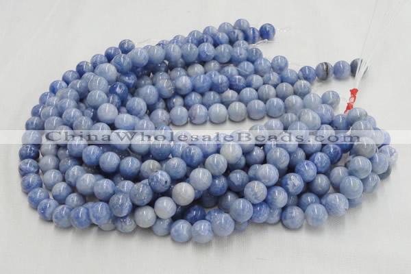 CAG551 16 inches 6mm round blue agate gemstone beads wholesale