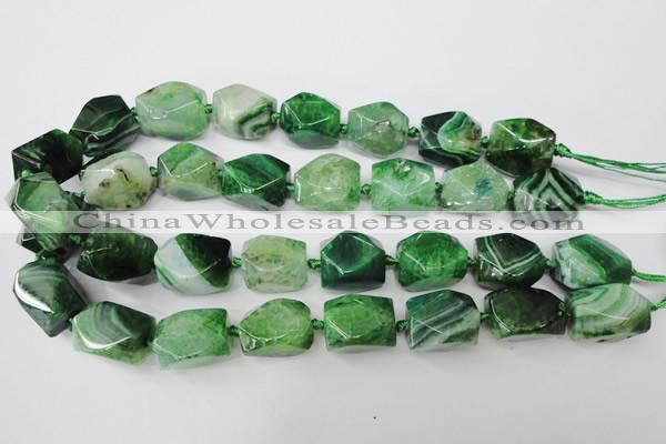 CAG5512 15.5 inches 16*17*22mm faceted nuggets agate beads