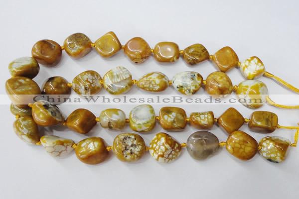 CAG5523 15.5 inches 17*20mm - 20*22mm nuggets agate gemstone beads