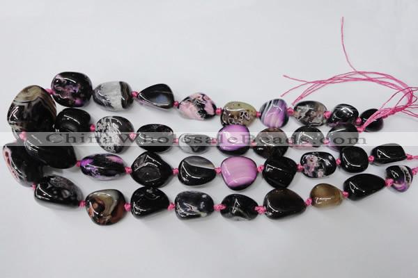 CAG5527 15.5 inches 14*18mm - 22*32mm nuggets agate gemstone beads