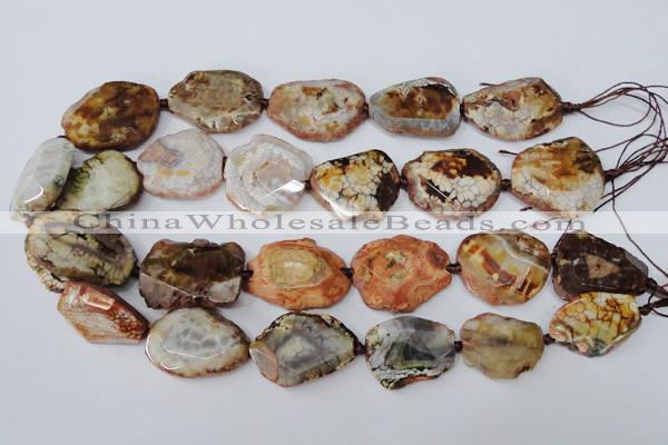 CAG5534 15.5 inches 20*25mm - 25*32mm freeform agate gemstone beads