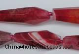 CAG5575 15 inches 15*30mm - 18*45mm faceted nuggets agate beads