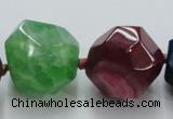 CAG5590 15 inches 10*12mm - 25*27mm faceted nuggets agate beads