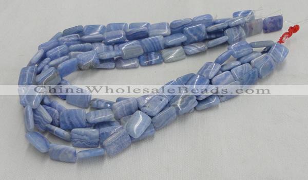 CAG564 16 inches 13*18mm rectangle blue agate beads wholesale