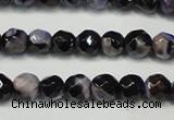 CAG5655 15 inches 4mm faceted round fire crackle agate beads