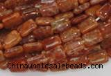 CAG568 15.5 inches 8*10mm rectangle natural fire agate beads