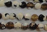 CAG5681 15 inches 8mm faceted round fire crackle agate beads