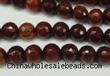 CAG5699 15 inches 8mm faceted round fire crackle agate beads