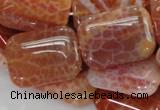 CAG571 15.5 inches 30*40mm rectangle natural fire agate beads