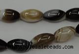 CAG5912 15 inches 8*16mm rice Madagascar agate gemstone beads