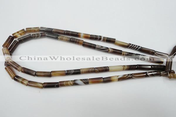 CAG5918 15 inches 6*16mm tube Madagascar agate gemstone beads