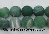 CAG5927 15 inches 10mm round matte druzy agate beads wholesale