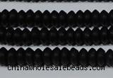 CAG6020 15.5 inches 3*6mm rondelle matte black agate beads