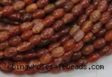 CAG603 15.5 inches 4*6mm rice natural fire agate beads wholesale