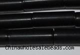 CAG6033 15.5 inches 8*20mm tube matte black agate beads