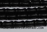 CAG6038 15.5 inches 4*8mm bone matte black agate beads
