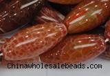 CAG610 15.5 inches 13*35mm rice natural fire agate beads wholesale