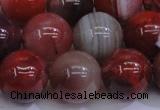 CAG6114 15.5 inches 12mm round south red agate gemstone beads