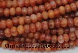 CAG615 15.5 inches 4*8mm rondelle natural fire agate beads