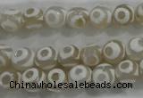 CAG6172 15 inches 12mm faceted round tibetan agate gemstone beads