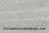 CAG6500 15.5 inches 4mm round Brazilian white agate beads