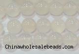 CAG6502 15.5 inches 8mm round Brazilian white agate beads