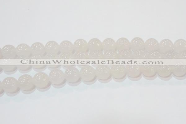 CAG6505 15.5 inches 14mm round Brazilian white agate beads
