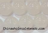 CAG6506 15.5 inches 16mm round Brazilian white agate beads