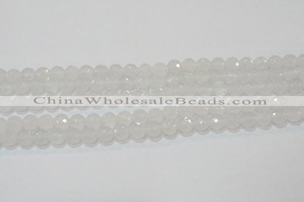 CAG6513 15.5 inches 10mm faceted round Brazilian white agate beads