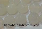 CAG6516 15.5 inches 16mm faceted round Brazilian white agate beads