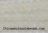 CAG6522 15.5 inches 6*10mm rondelle Brazilian white agate beads