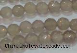 CAG6536 15.5 inches 6mm faceted round Brazilian grey agate beads