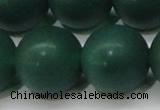 CAG6575 15.5 inches 20mm round matte green agate beads wholesale