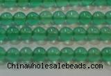 CAG6600 15.5 inches 2mm round green agate gemstone beads