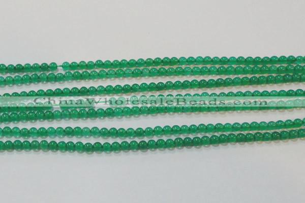 CAG6601 15.5 inches 2mm round green agate gemstone beads