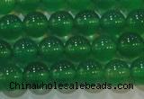 CAG6604 15.5 inches 6mm round green agate gemstone beads