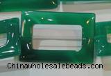 CAG6644 15.5 inches 25*35mm rectangle green agate gemstone beads