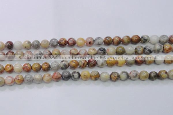 CAG6670 15.5 inches 4mm round natural crazy lace agate beads