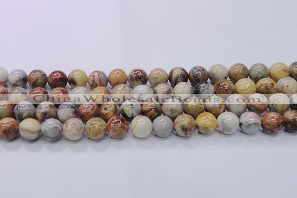 CAG6674 15.5 inches 12mm round natural crazy lace agate beads