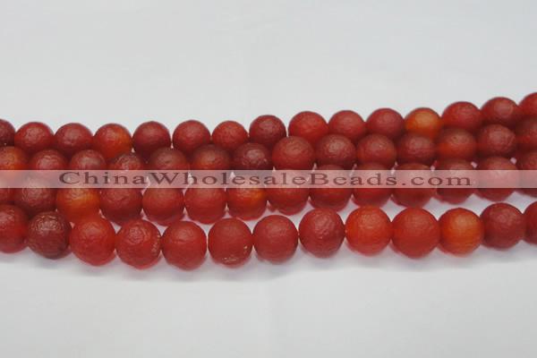 CAG6701 15 inches 10mm round red pilates agate beads