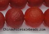 CAG6703 15 inches 14mm round red pilates agate beads