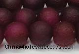 CAG6712 15 inches 12mm round plum pilates agate beads