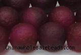 CAG6714 15 inches 16mm round plum pilates agate beads