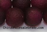 CAG6716 15 inches 20mm round plum pilates agate beads
